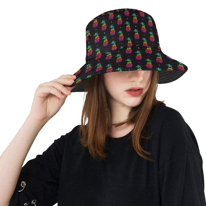 Pineapple Rainbow Dot Print Unisex Bucket Hat