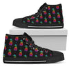 Pineapple Rainbow Dot Print Women High Top Shoes