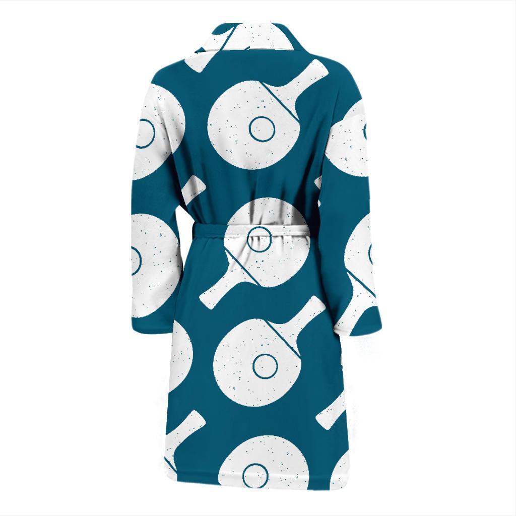 Ping Pong Pattern Print Design A02 Men Bathrobe-JORJUNE.COM