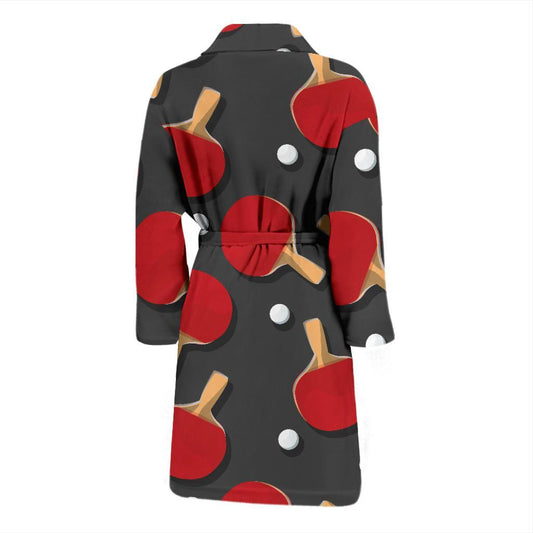 Ping Pong Pattern Print Design A05 Men Bathrobe-JORJUNE.COM