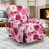 Pink Red Rose Pattern Print Recliner Slipcover-JTAMIGO.COM