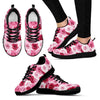 Pink Red Rose Pattern Print Women Sneakers Shoes