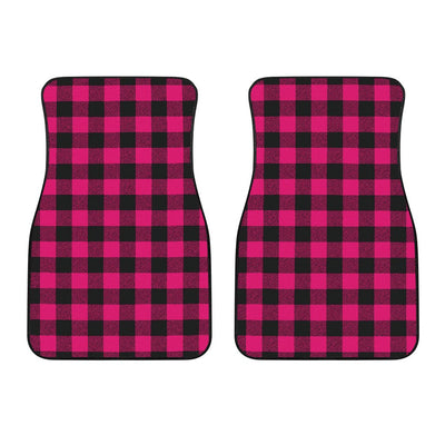 Pink Tartan Plaid Pattern Car Floor Mats