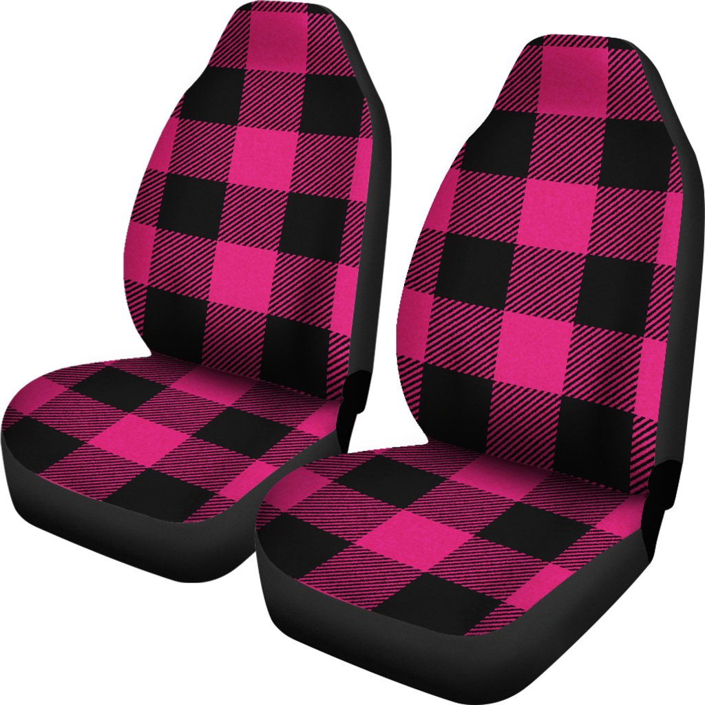 Pink Tartan Plaid Pattern Universal Fit Car Seat Covers