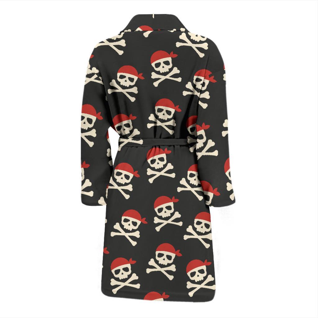 Pirate Pattern Print Design A04 Men Bathrobe-JORJUNE.COM