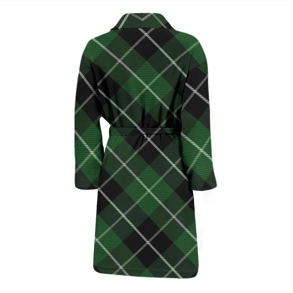 Plaid Green Pattern Print Design A05 Men Bathrobe-JORJUNE.COM