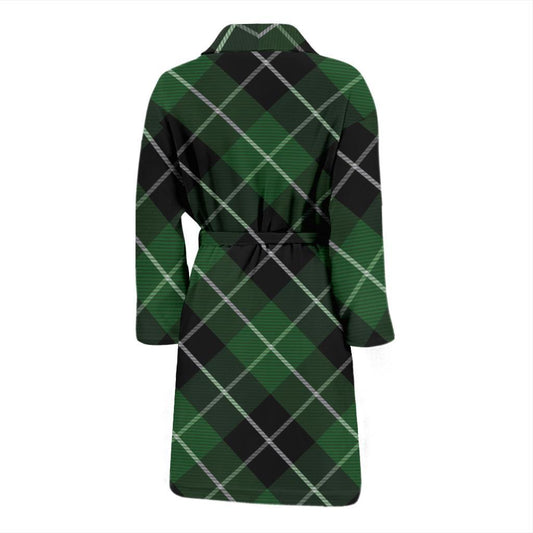 Plaid Green Pattern Print Design A05 Men Bathrobe-JORJUNE.COM