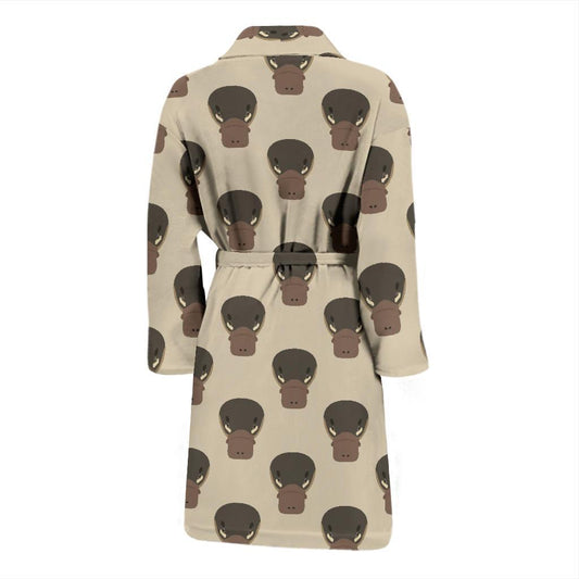 Platypus Pattern Print Design A03 Men Bathrobe-JORJUNE.COM