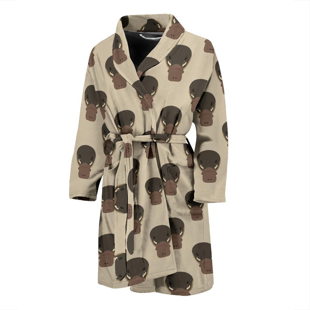 Platypus Pattern Print Design A03 Men Bathrobe-JORJUNE.COM