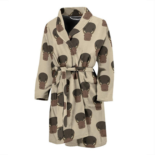Platypus Pattern Print Design A03 Men Bathrobe-JORJUNE.COM