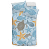 Polynesian Jellyfish Turtle Print Duvet Cover Bedding Set