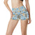 Polynesian Jellyfish Turtle Print High Waisted Spandex Shorts-JTAMIGO.COM