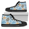 Polynesian Jellyfish Turtle Print Women High Top Shoes