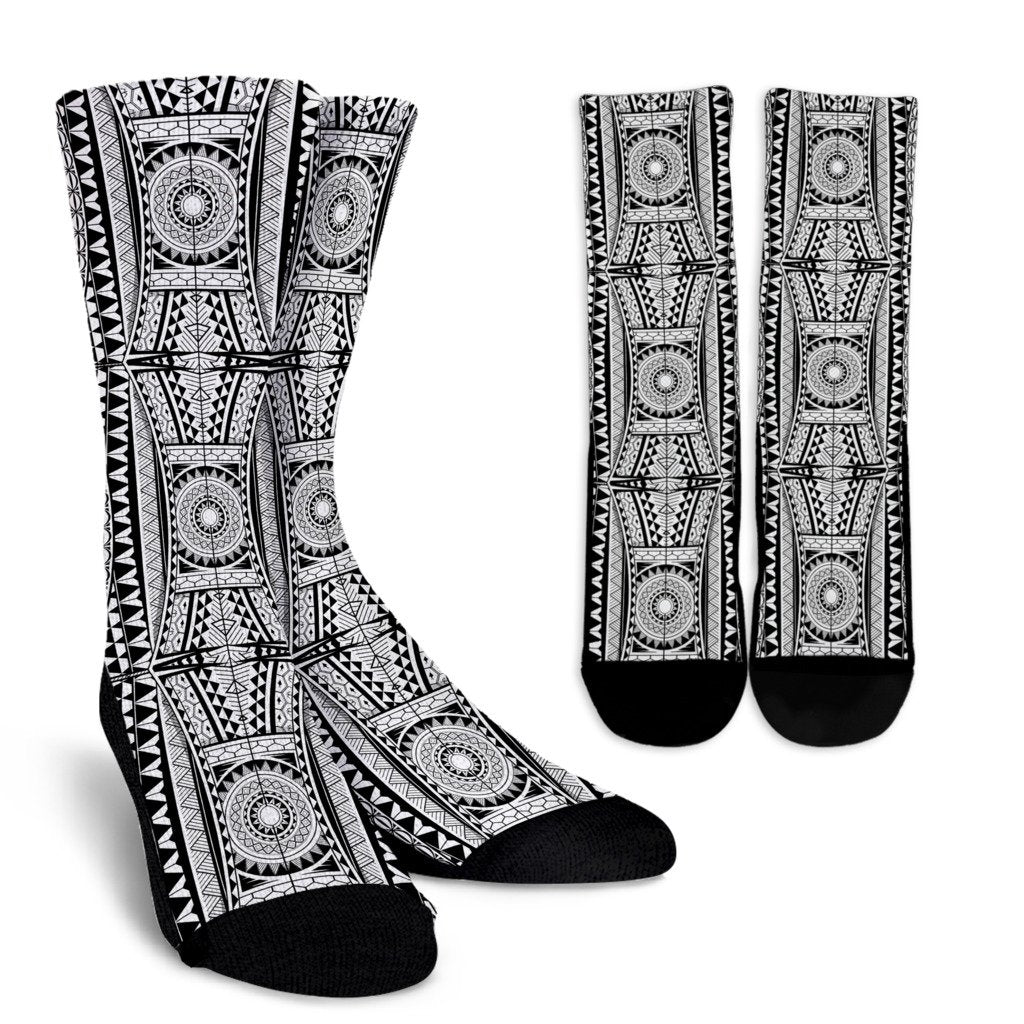 Polynesian Tattoo Design Crew Socks
