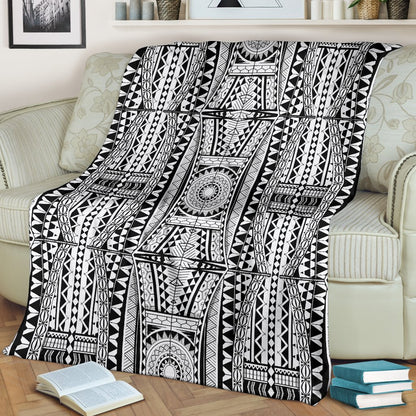 Polynesian Tattoo Design Fleece Blanket