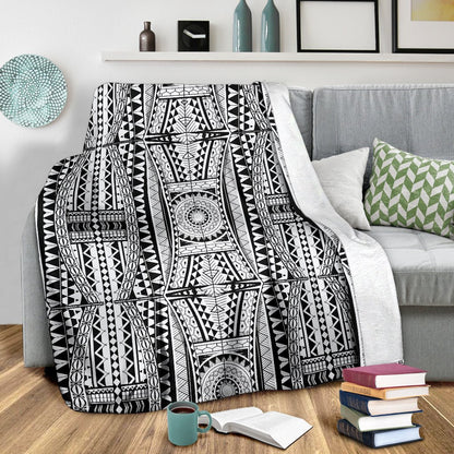 Polynesian Tattoo Design Fleece Blanket