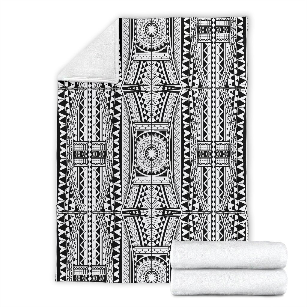 Polynesian Tattoo Design Fleece Blanket
