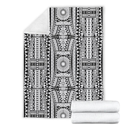 Polynesian Tattoo Design Fleece Blanket