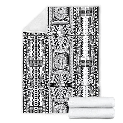 Polynesian Tattoo Design Fleece Blanket