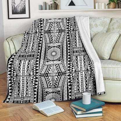 Polynesian Tattoo Design Fleece Blanket