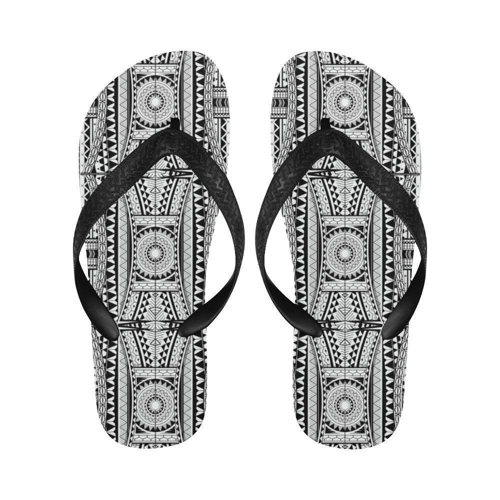 Polynesian Tattoo Design Flip Flops-JTAMIGO.COM