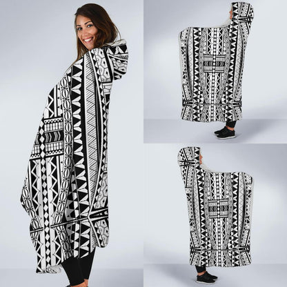 Polynesian Tattoo Design Hooded Blanket-JTAMIGO.COM