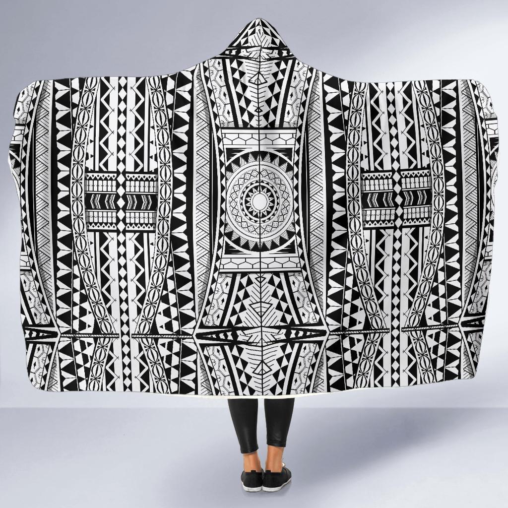Polynesian Tattoo Design Hooded Blanket-JTAMIGO.COM