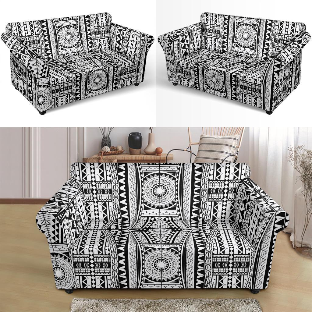 Polynesian Tattoo Design Loveseat Slipcover-JTAMIGO.COM