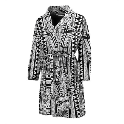 Polynesian Tattoo Design Men Bath Robe-JTAMIGO.COM
