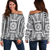 Polynesian Tattoo Design Off Shoulder Sweatshirt