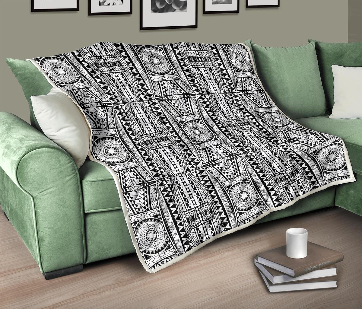 Polynesian Tattoo Design Premium Quilt-JTAMIGO.COM
