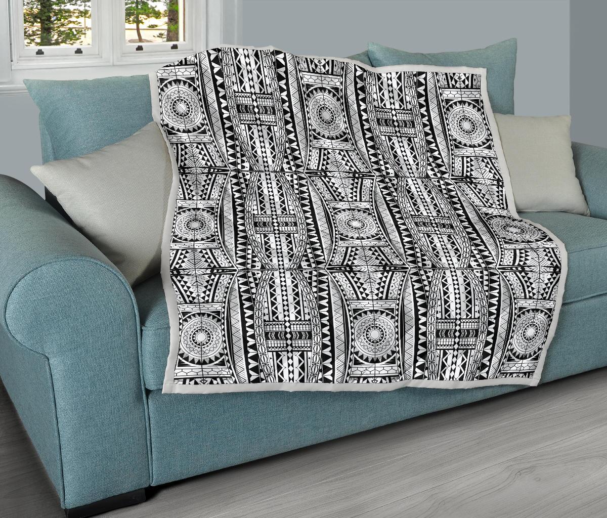 Polynesian Tattoo Design Premium Quilt-JTAMIGO.COM