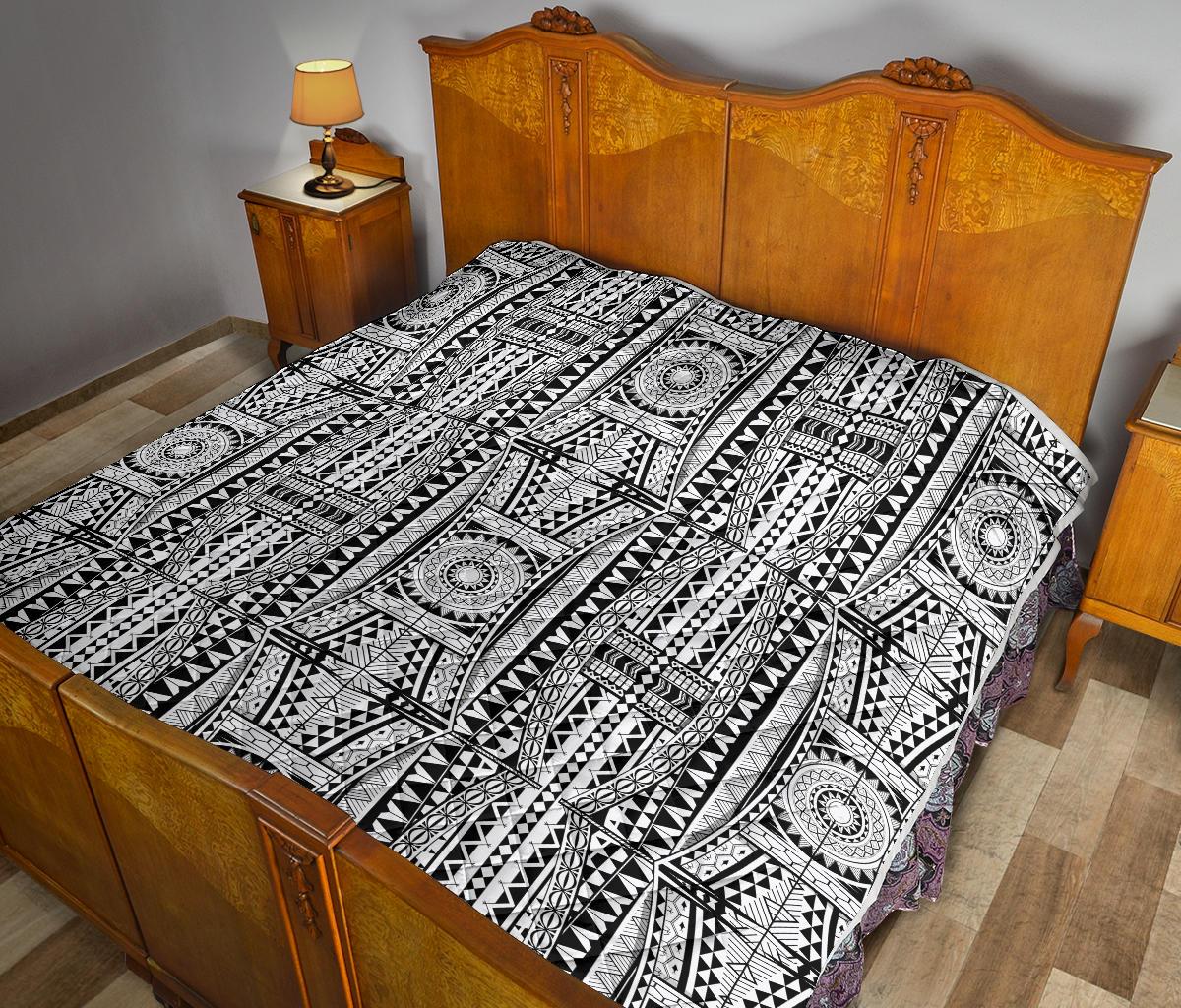 Polynesian Tattoo Design Premium Quilt-JTAMIGO.COM