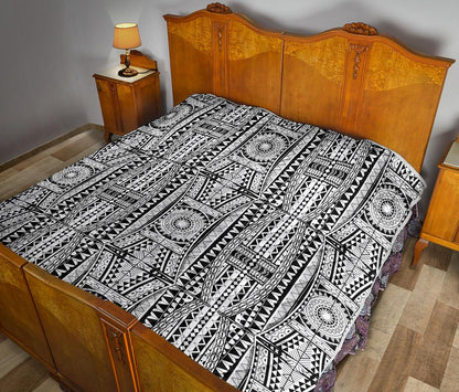 Polynesian Tattoo Design Premium Quilt-JTAMIGO.COM