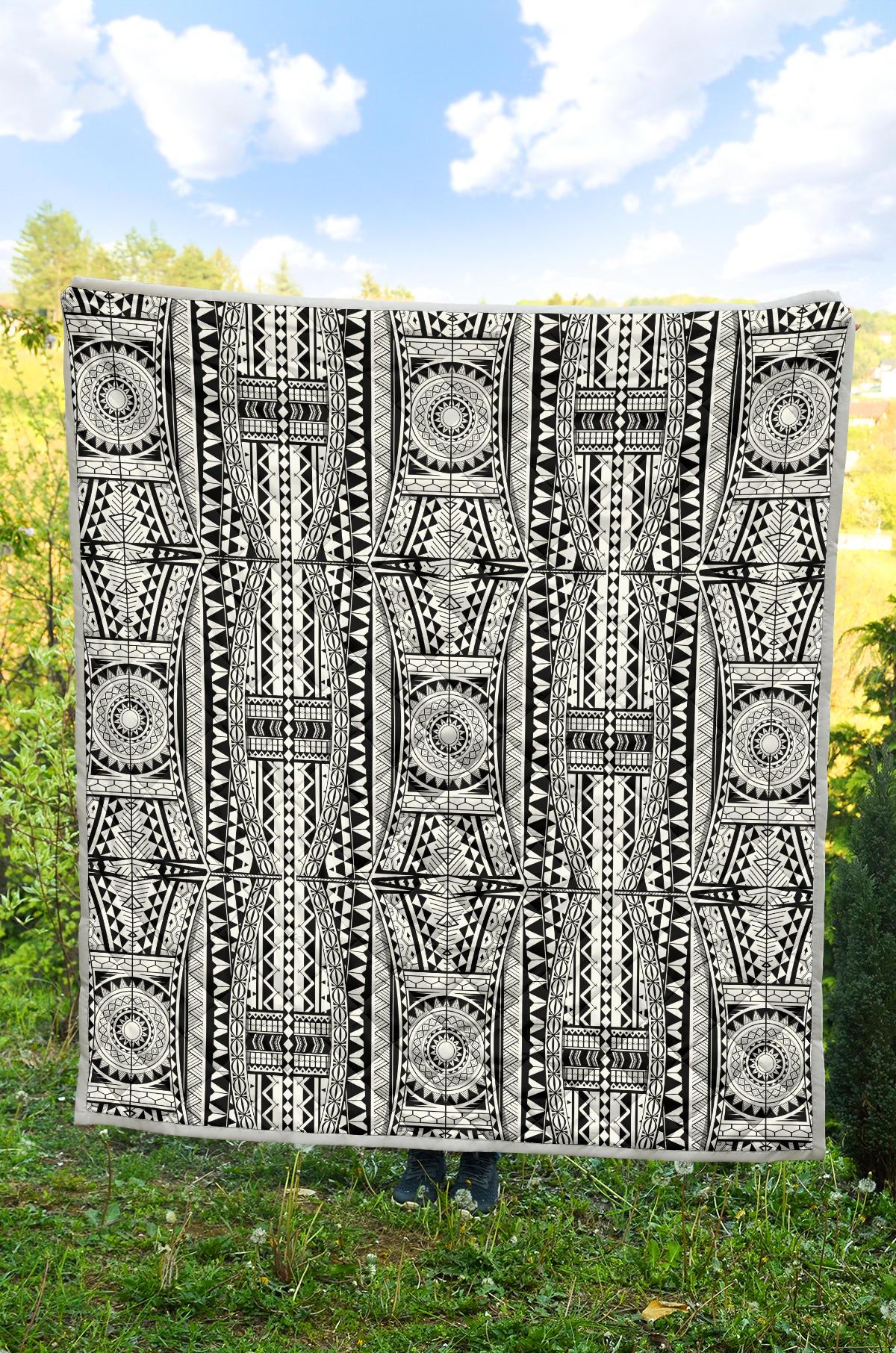 Polynesian Tattoo Design Premium Quilt-JTAMIGO.COM