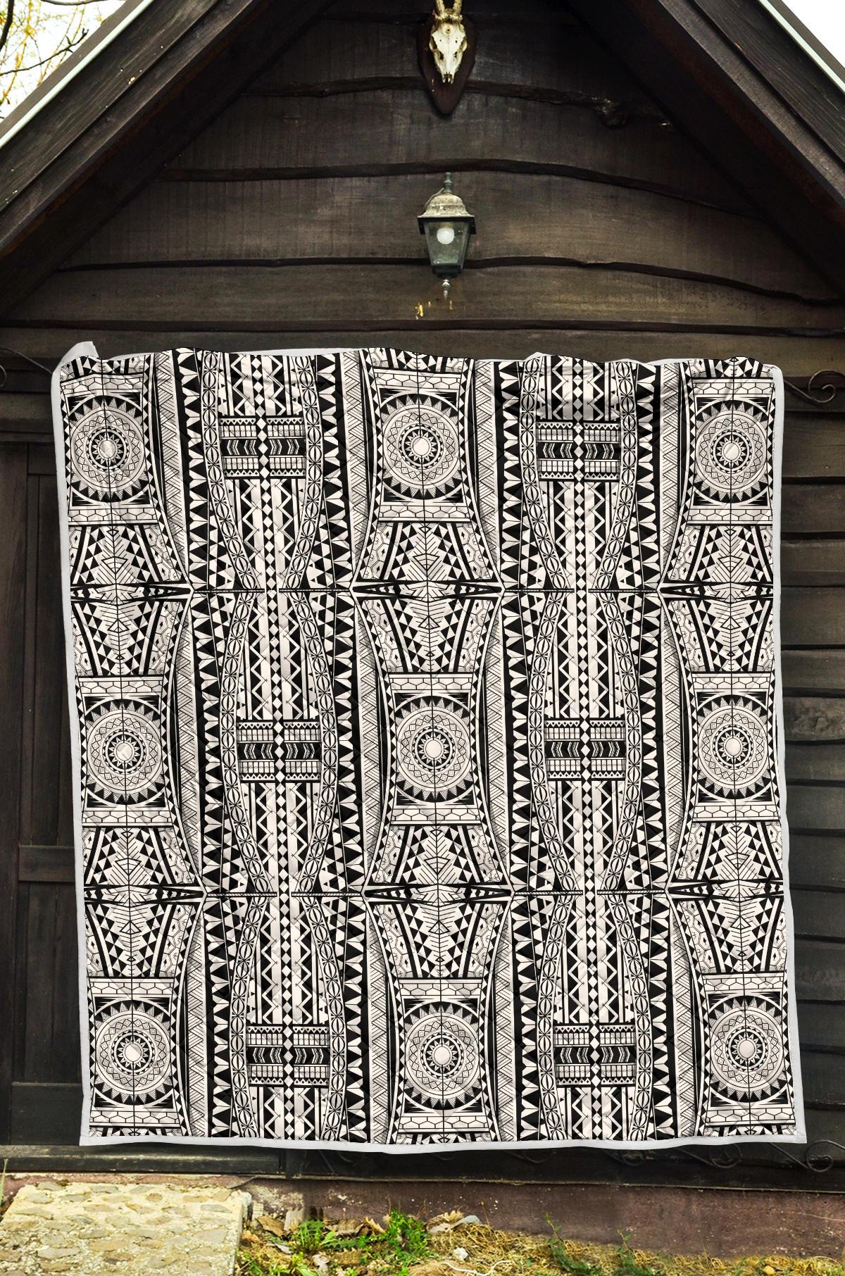 Polynesian Tattoo Design Premium Quilt-JTAMIGO.COM