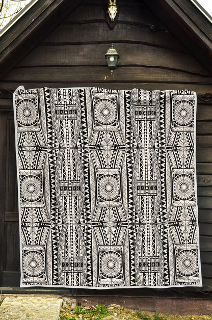 Polynesian Tattoo Design Premium Quilt-JTAMIGO.COM