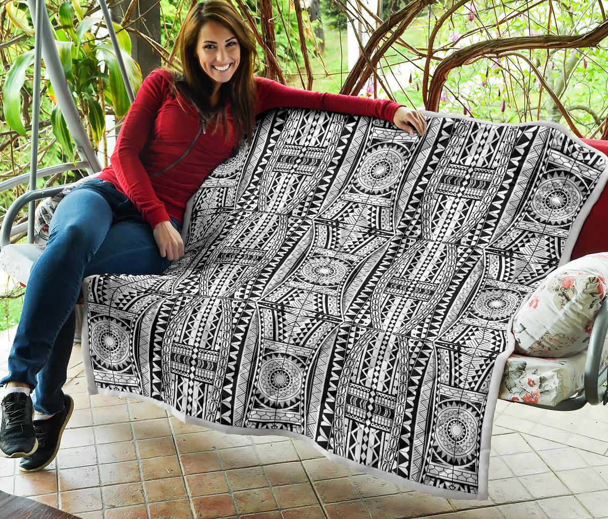 Polynesian Tattoo Design Premium Quilt-JTAMIGO.COM