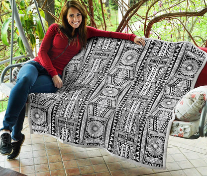Polynesian Tattoo Design Premium Quilt-JTAMIGO.COM