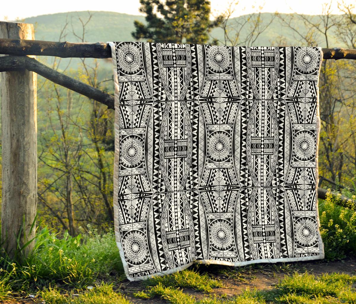 Polynesian Tattoo Design Premium Quilt-JTAMIGO.COM