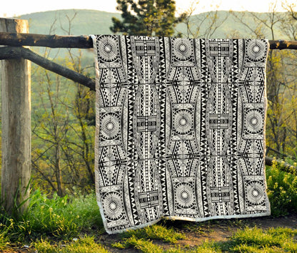 Polynesian Tattoo Design Premium Quilt-JTAMIGO.COM