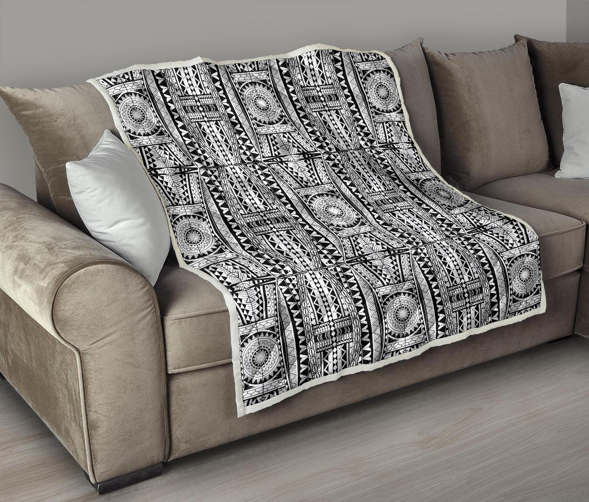 Polynesian Tattoo Design Premium Quilt-JTAMIGO.COM