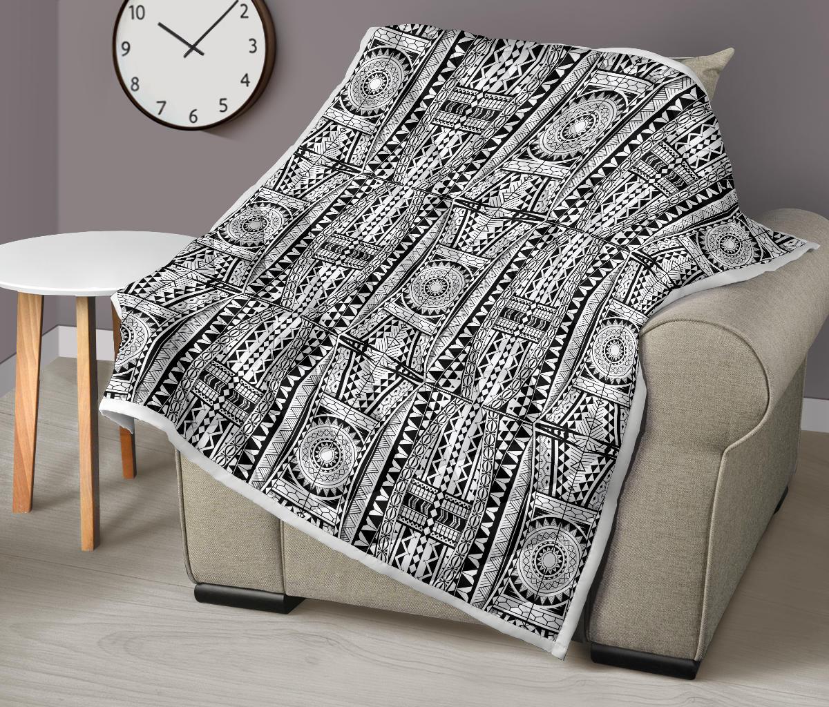 Polynesian Tattoo Design Premium Quilt-JTAMIGO.COM