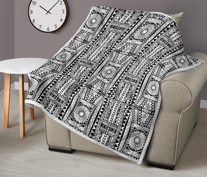 Polynesian Tattoo Design Premium Quilt-JTAMIGO.COM