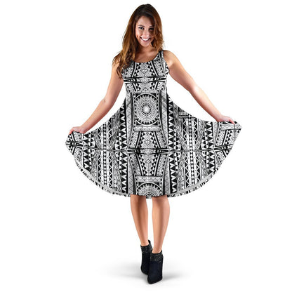 Polynesian Tattoo Design Sleeveless Dress