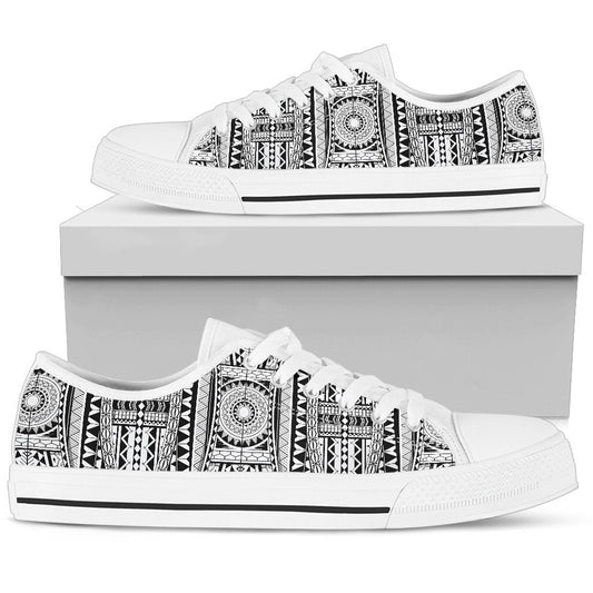 Polynesian Tattoo Design Women Low Top Shoes-JTAMIGO.COM