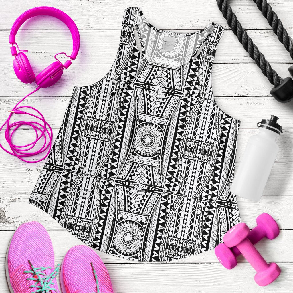 Polynesian Tattoo Design Women Racerback Tank Top