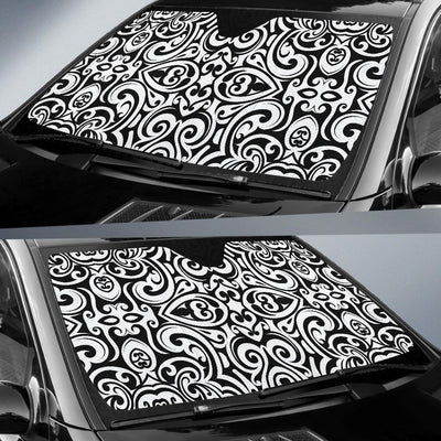 Polynesian Tattoo Pattern Car Sun Shade For Windshield