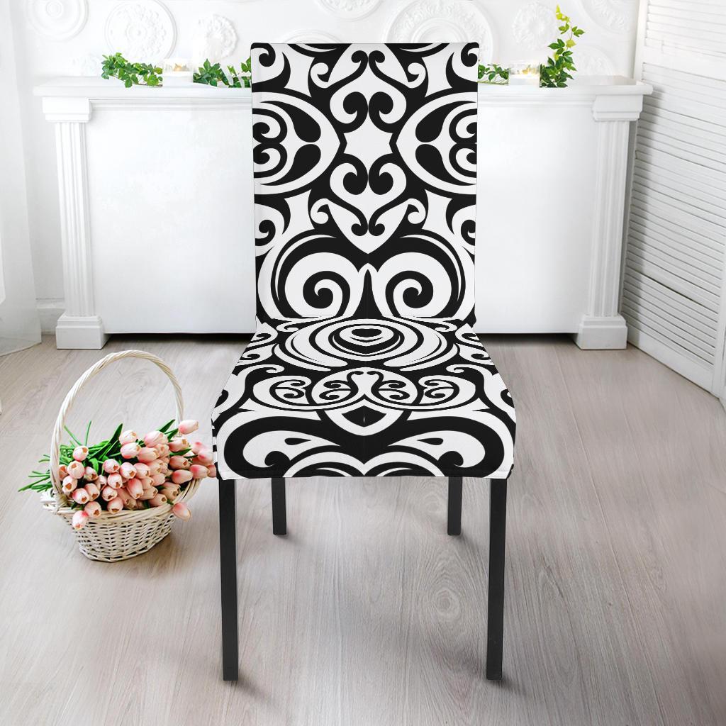 Polynesian Tattoo Pattern Dining Chair Slipcover-JTAMIGO.COM