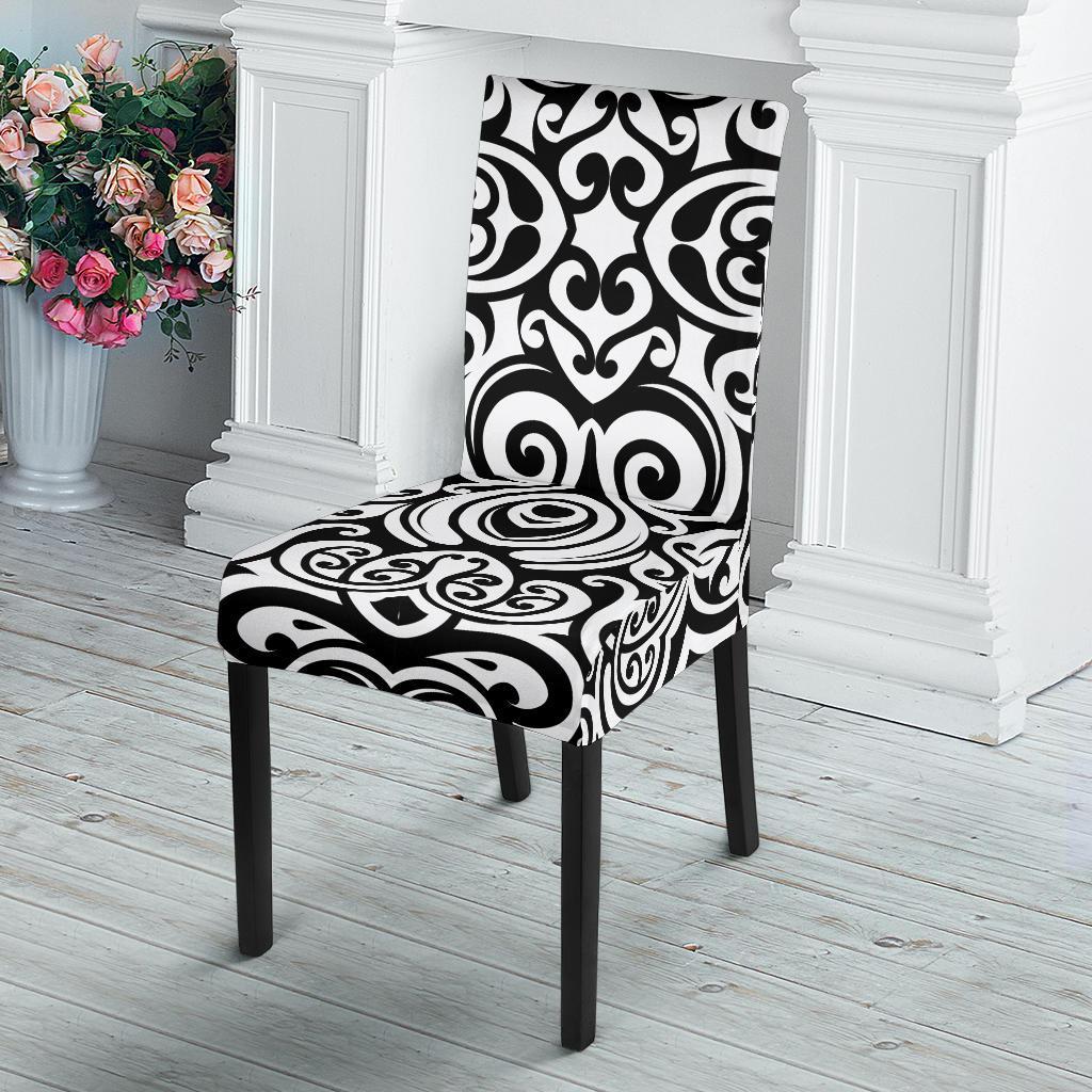 Polynesian Tattoo Pattern Dining Chair Slipcover-JTAMIGO.COM